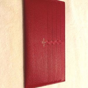 Louis Vuitton Calfskin Card Holder Insert Fuchsia